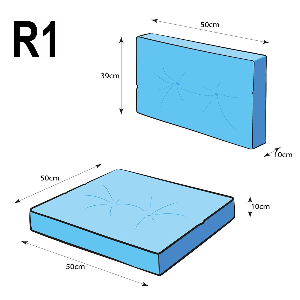 Istuintyyny Kaja R1 KAJNIE7, sininen hinta ja tiedot | Istuintyynyt, pehmusteet ja päälliset | hobbyhall.fi