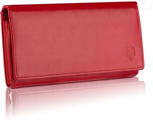 Naisten nahkalompakko Stevens Extended M punainen RFID-suojauksella hinta ja tiedot | Naisten lompakot | hobbyhall.fi