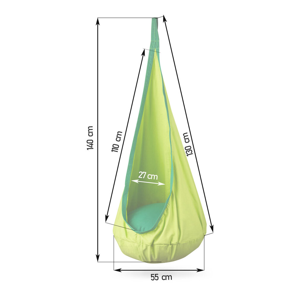 Riippumatto, cocoon, Neo-Sport, vihreä hinta ja tiedot | Puutarhatuolit | hobbyhall.fi