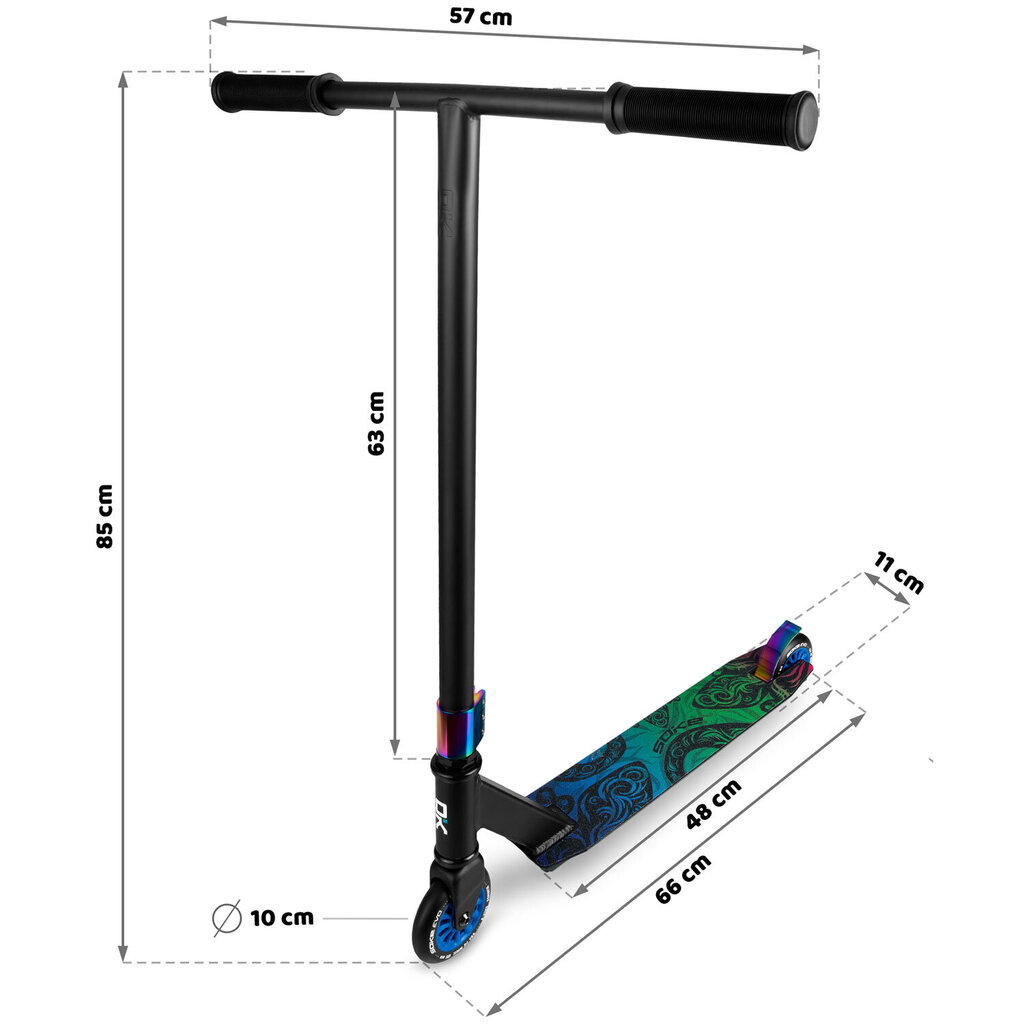 Stunt-Potkulauta, SOKE EVO, musta hinta ja tiedot | Potkulaudat | hobbyhall.fi