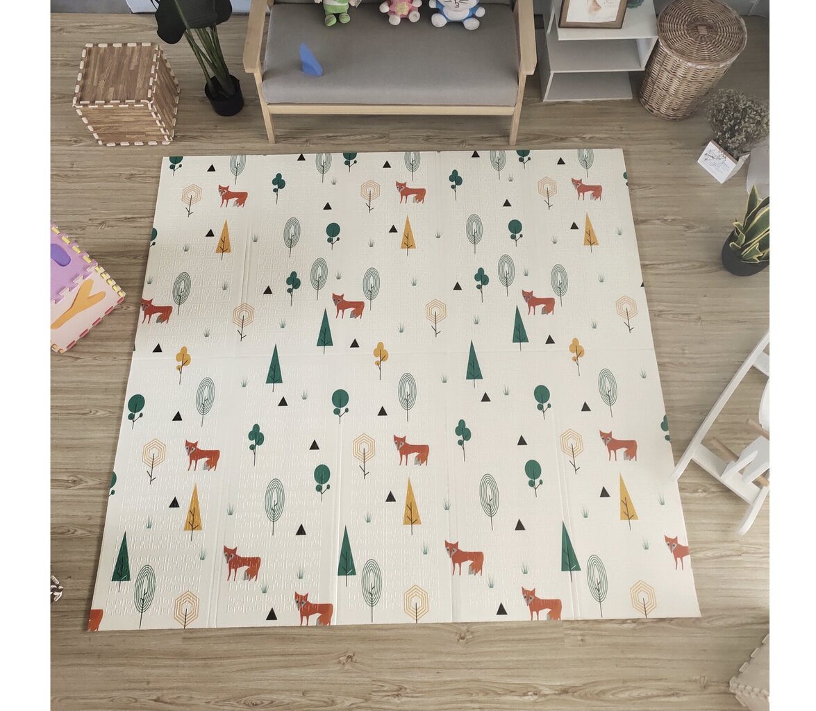 Taitettava kaksipuolinen leikkimatto 200 x 150 x 1 cm hinta ja tiedot | Vauvan lelut | hobbyhall.fi