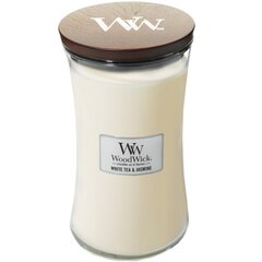 WoodWick Tuoksukynttilä White Tea & Jasmine 609,5g hinta ja tiedot | Kynttilät ja kynttilänjalat | hobbyhall.fi