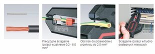 Auto eristeenpoistaja kaapeleille 0,2-6mm2, Knipex. hinta ja tiedot | Käsityökalut | hobbyhall.fi
