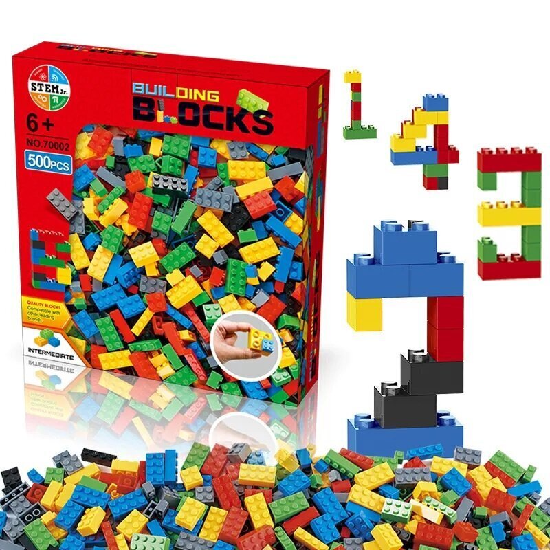 Building Blocks-Bricks -värikkäät rakennuspalikat, 500 kpl hinta ja tiedot | LEGOT ja rakennuslelut | hobbyhall.fi