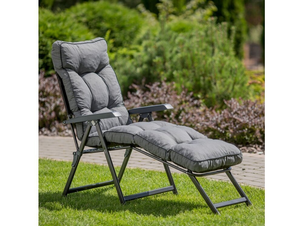 Lepotuoli Patio Lena Lounger, harmaa hinta ja tiedot | Aurinkotuolit | hobbyhall.fi