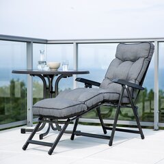 Lepotuoli Patio Lena Lounger, harmaa hinta ja tiedot | Aurinkotuolit | hobbyhall.fi