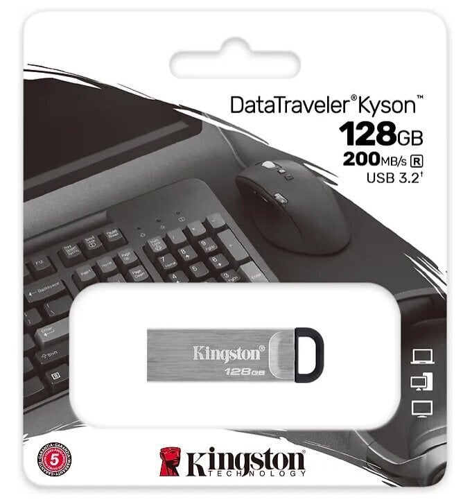 Kingston DataTraveler Kyson, 128 GB kaina ir informacija | Muistitikut | hobbyhall.fi