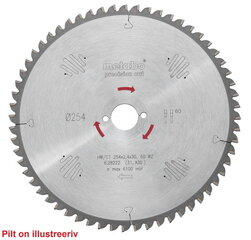 Sahanterä 254x2,4/1,8x30, z48, WZ, -5°, tarkkuusleikkaus, Metabo hinta ja tiedot | Käsityökalut | hobbyhall.fi