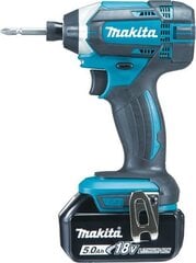 Makita DTD152RTJ akkuruuvinväännin, 18 V / 2 x 5,0 Ah Li-ion, 165 Nm, LED hinta ja tiedot | Akkuporakoneet ja ruuvinvääntimet | hobbyhall.fi