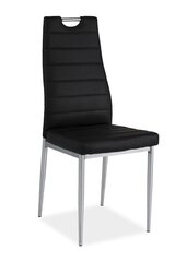 4 tuolin sarja H260, musta/kromi hinta ja tiedot | Ruokapöydän tuolit | hobbyhall.fi