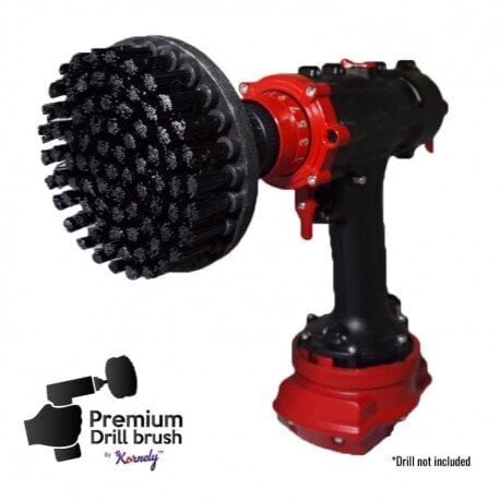 Huippuluokan puhdistusharja Kornely Drill Brush - erittäin kova, musta, 13 cm hinta ja tiedot | Käsityökalut | hobbyhall.fi