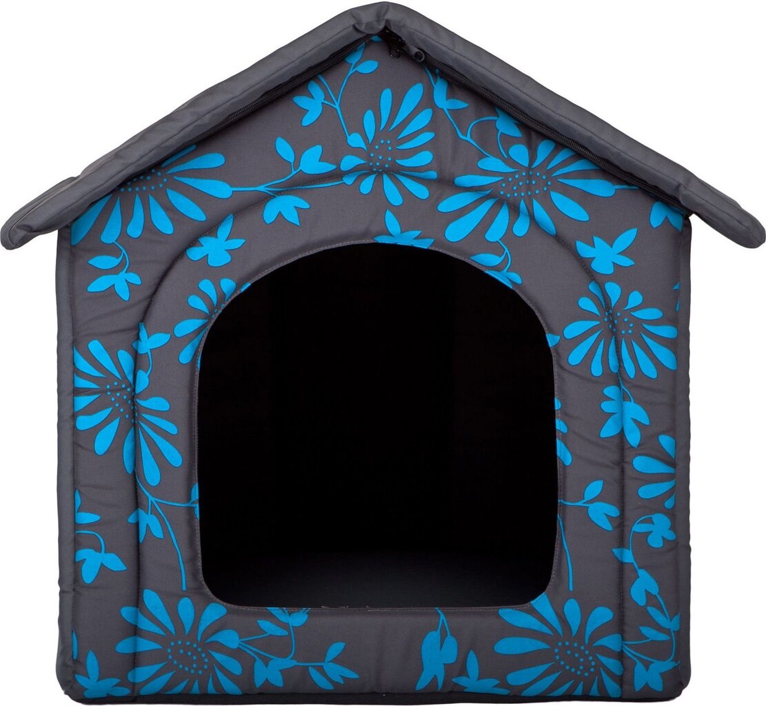Koiran pesä Hobbydog R1 kukat, 38x32x38 cm, harmaa/sininen hinta ja tiedot | Pedit ja pesät | hobbyhall.fi