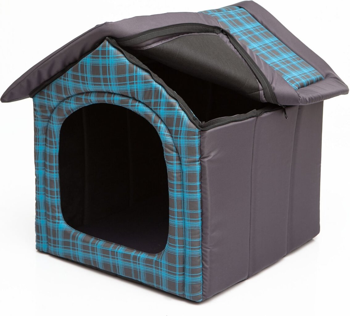 Koiran pesä Hobbydog R2 neliöt, 44x38x45 cm, harmaa/sininen hinta ja tiedot | Pedit ja pesät | hobbyhall.fi