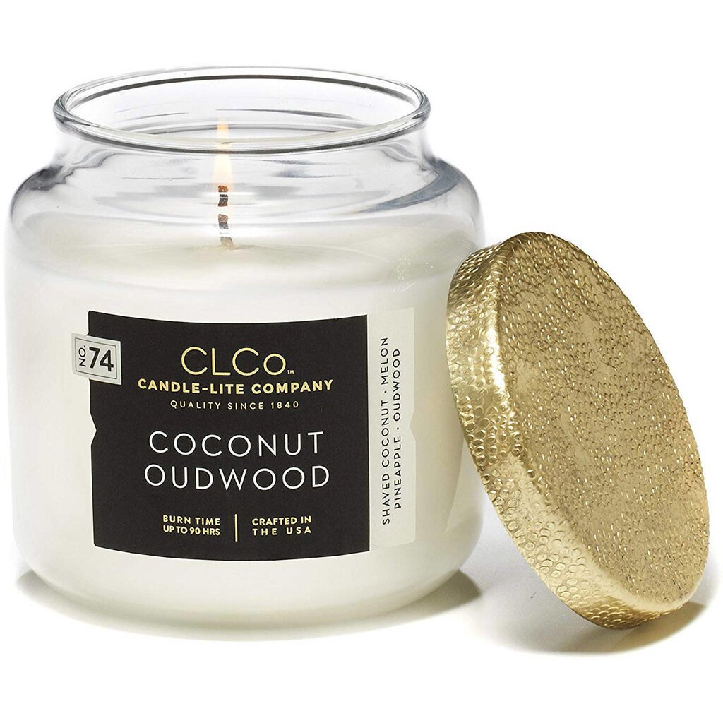 Tuoksukynttilä kannella Candle-Lite Coconut Oudwood, 396 g hinta ja tiedot | Kynttilät ja kynttilänjalat | hobbyhall.fi