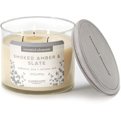 Candle-Lite tuoksukynttilä kannella Smoked Amber & Slate, 418 g hinta ja tiedot | Kynttilät ja kynttilänjalat | hobbyhall.fi