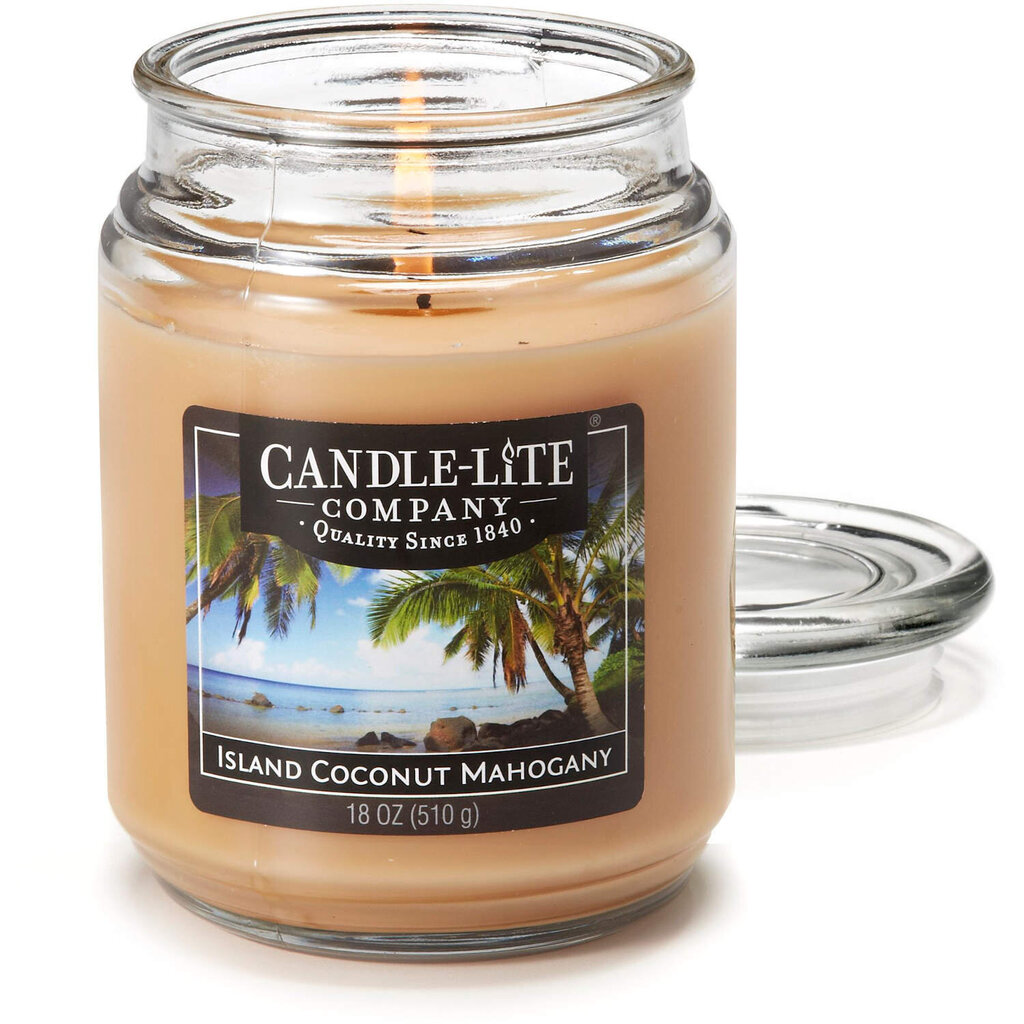 Tuoksukynttilä kannellinen Candle-Lite Island Coconut Mahogany, 510 g hinta ja tiedot | Kynttilät ja kynttilänjalat | hobbyhall.fi