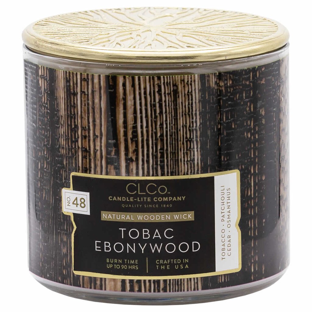 Kannellinen tuoksukynttilä Candle-Lite Tobac Ebonywood, 396 g hinta ja tiedot | Kynttilät ja kynttilänjalat | hobbyhall.fi