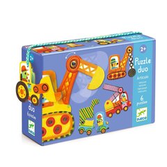 Palapeliduo - Liikkuvat koneet, Djeco DJ08170 hinta ja tiedot | Vauvan lelut | hobbyhall.fi