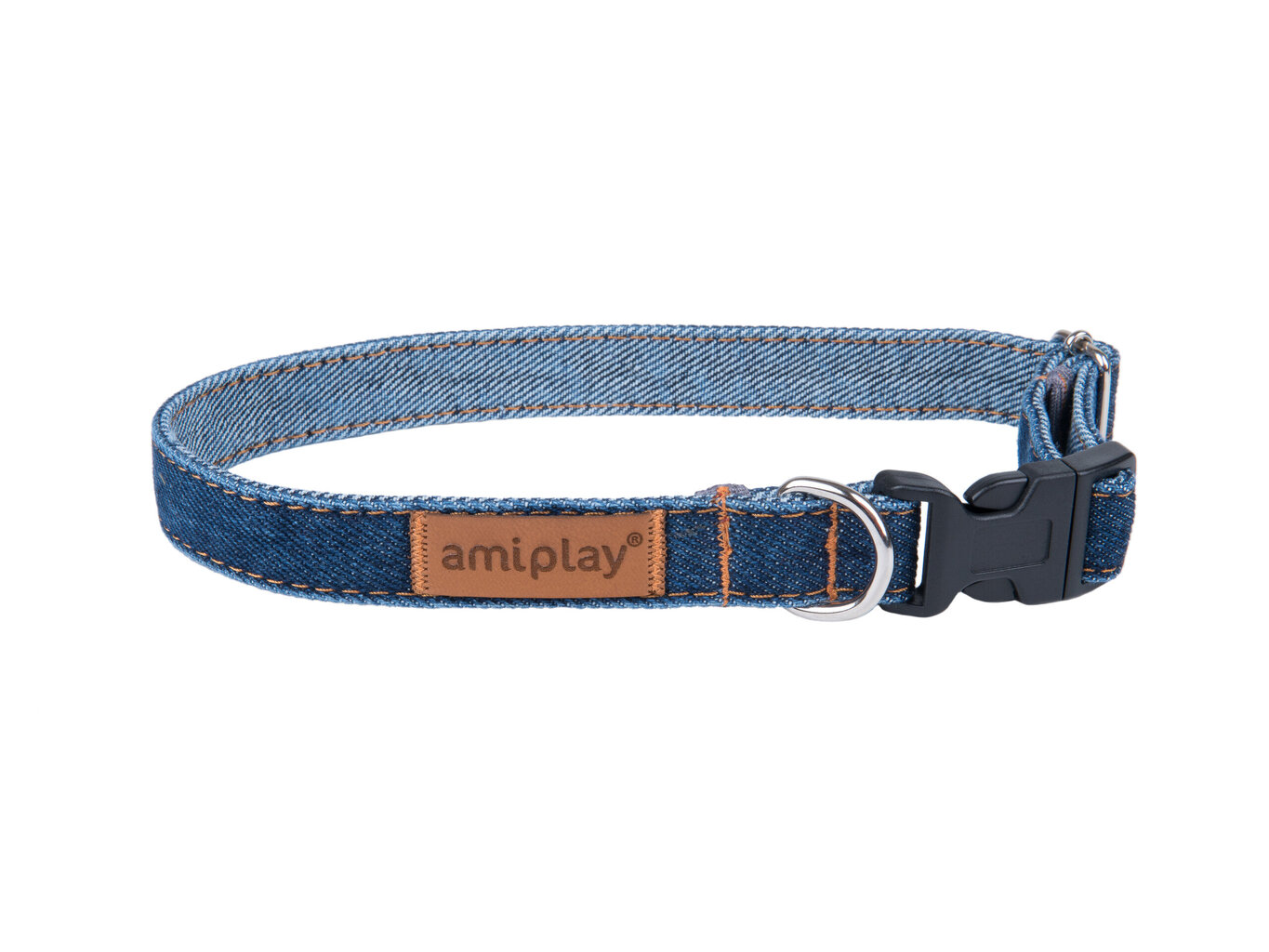 Kaulapanta Amiplay Denim Navy Blue, M hinta ja tiedot | Koiran valjaat ja kaulapannat | hobbyhall.fi