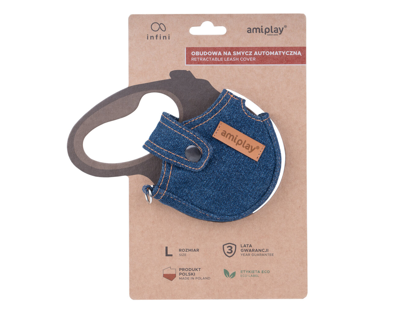 Kelataluttimen päällinen Amiplay Denim Navy Blue, XL hinta ja tiedot | Koiran talutushihnat | hobbyhall.fi