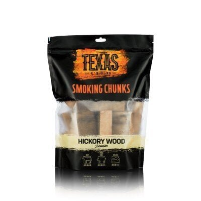 Texas Club Hickory Wood Smoking Chunks -hikkoripuusavustuspala, 1kg hinta ja tiedot | Savustimet ja savustustarvikkeet | hobbyhall.fi