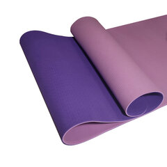 TPE KP-189, violetin värinen kaksipuolinen voimistelu/joogamatto hinta ja tiedot | Joogamatot | hobbyhall.fi