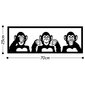 Metallinen seinäkoriste Kolme apinaa M, 70 x 25 cm hinta ja tiedot | Sisustustuotteet | hobbyhall.fi