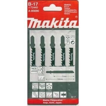 Pistosahanterät Makita B-17 (T101AO) 71mm HCS 5kpl. A-85690 hinta ja tiedot | Käsityökalut | hobbyhall.fi