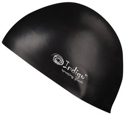 Silikoninen uimalakki INDIGO Startiv 3D muoto IN085 Musta hinta ja tiedot | Uimalakit | hobbyhall.fi
