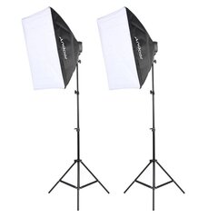 Jalustat 4 hehkulampulla (softbox) hinta ja tiedot | Valokuvaustarvikkeet | hobbyhall.fi