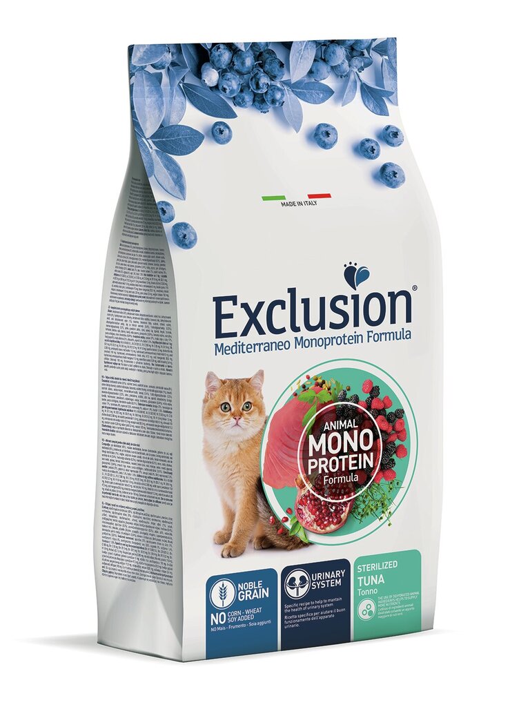 Exclusion Mediterraneo aikuisille kissoille, tonnikala, 1,5 kg hinta ja tiedot | Kissan kuivaruoka | hobbyhall.fi