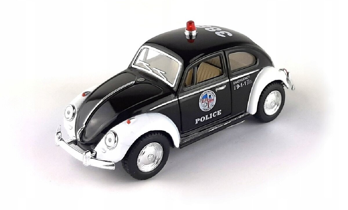 Metallinen poliisimalliauto Volkswagen Classical Beetle (poliisi) 1:32, 1785 hinta ja tiedot | Poikien lelut | hobbyhall.fi
