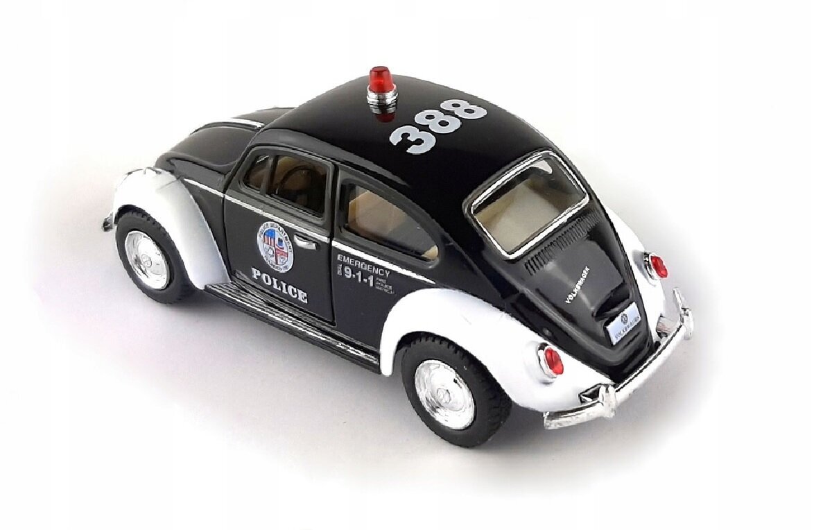 Metallinen poliisimalliauto Volkswagen Classical Beetle (poliisi) 1:32, 1785 hinta ja tiedot | Poikien lelut | hobbyhall.fi