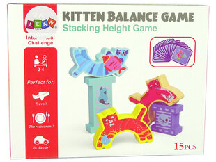 Puinen lelu lapsille Lean Toys Balancing Cats - tasapainoilevat kissat hinta ja tiedot | Tyttöjen lelut | hobbyhall.fi