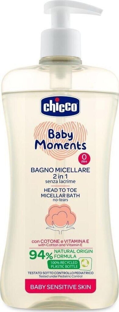 Vauvapesu Chicco Baby Moments 2in1, 500 ml hinta ja tiedot | Lasten ja äitiysajan kosmetiikka | hobbyhall.fi