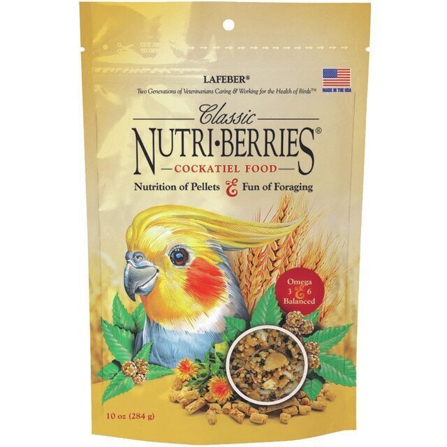 Lafeber's Nutri-Berries, 284 g, täysravinto pienille ja keskikokoisille linnuille. hinta ja tiedot | Lintujen ruokinta | hobbyhall.fi