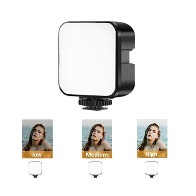 Korkeussäädettävä kolmijalkainen videoteline Andoer älypuhelimelle, jossa on LED-valo ja mikrofoni hinta ja tiedot | Kamerajalustat | hobbyhall.fi