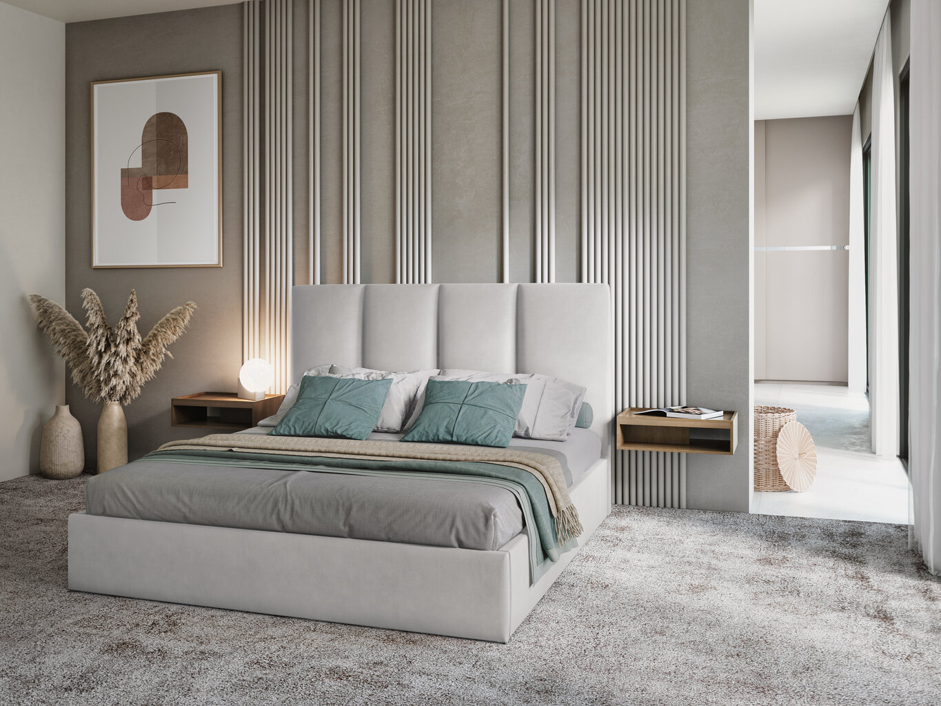 Micadoni Home Pyla, 180 cm x cm200cm, tummanharmaan värinen sänky hinta ja tiedot | Sängyt | hobbyhall.fi