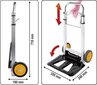 Taitettava vaunu tavarankuljetukseen 355 x 240 mm 90 kg Vorel (78661). hinta ja tiedot | Käsityökalut | hobbyhall.fi