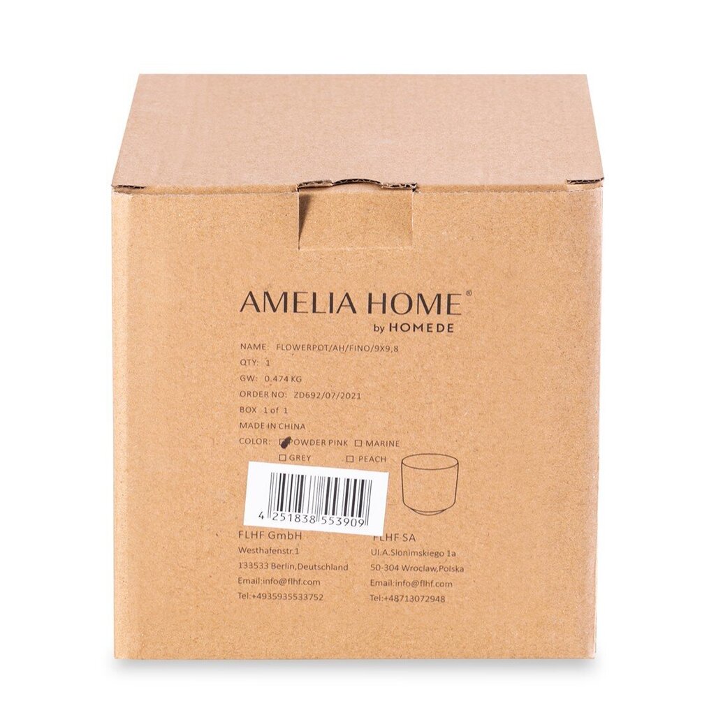 Amelia Home -kukkaruukku, 9,8 cm, harmaa / valkoinen hinta ja tiedot | Kukkaruukut | hobbyhall.fi