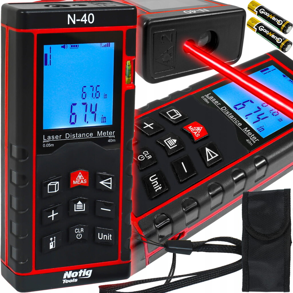 NOTIG TOOLS N2500, Laser -etäisyysmittari 40m hinta ja tiedot | Käsityökalut | hobbyhall.fi