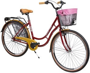 Azimut Holland Retro -polkupyörä, 28", 2023, punainen hinta ja tiedot | Polkupyörät | hobbyhall.fi