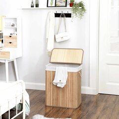 Pyykkikori kahvoilla, bambu hinta ja tiedot | Kylpyhuoneen sisustus | hobbyhall.fi