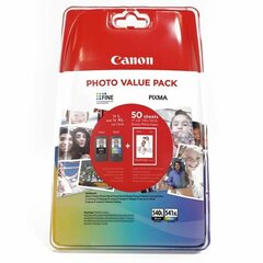 CANON PG-540L/CL-541XL PHOTO VALUE BL SEC 4X6 PHOT PAPER(GP-501 50SHEETS) + L BLACK & XL COLOUR CARTRIDGES hinta ja tiedot | Mustekasetit | hobbyhall.fi