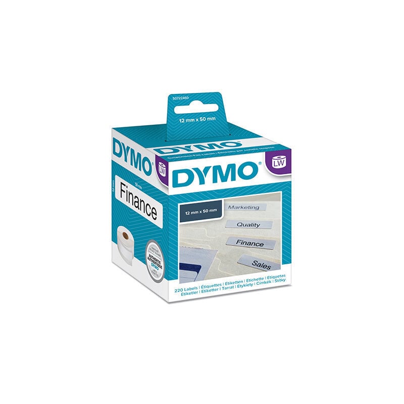 Dymo Labelwriter 50x12 mm, 2 vnt. hinta ja tiedot | Tulostustarvikkeet | hobbyhall.fi