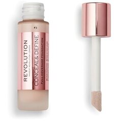 Nestemäinen meikkivoide Revolution Make Up Conceal & Define F4, 23 ml hinta ja tiedot | Meikkivoiteet ja puuterit | hobbyhall.fi