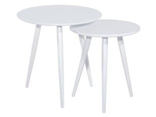 2 pöydän sarja Cleo, valkoinen hinta ja tiedot | Sohvapöydät | hobbyhall.fi