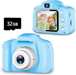 Lasten kamera muistikortilla 8 Gt, 5 peliä, vaaleansininen hinta ja tiedot | Kehittävät lelut | hobbyhall.fi