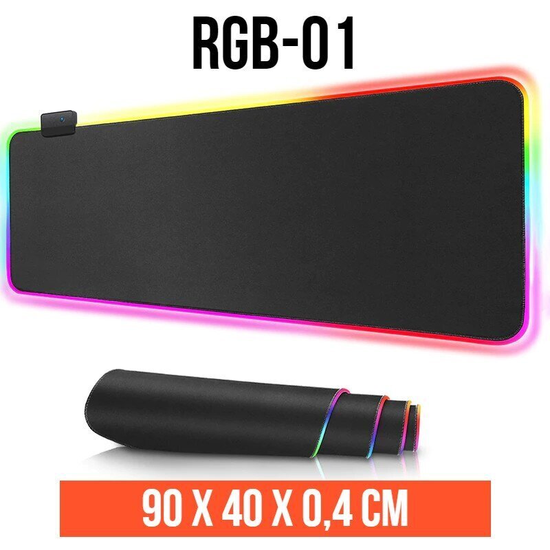 RGB-peltilevyt XL, RGB-01, 90x40 cm hinta ja tiedot | Hiiret | hobbyhall.fi