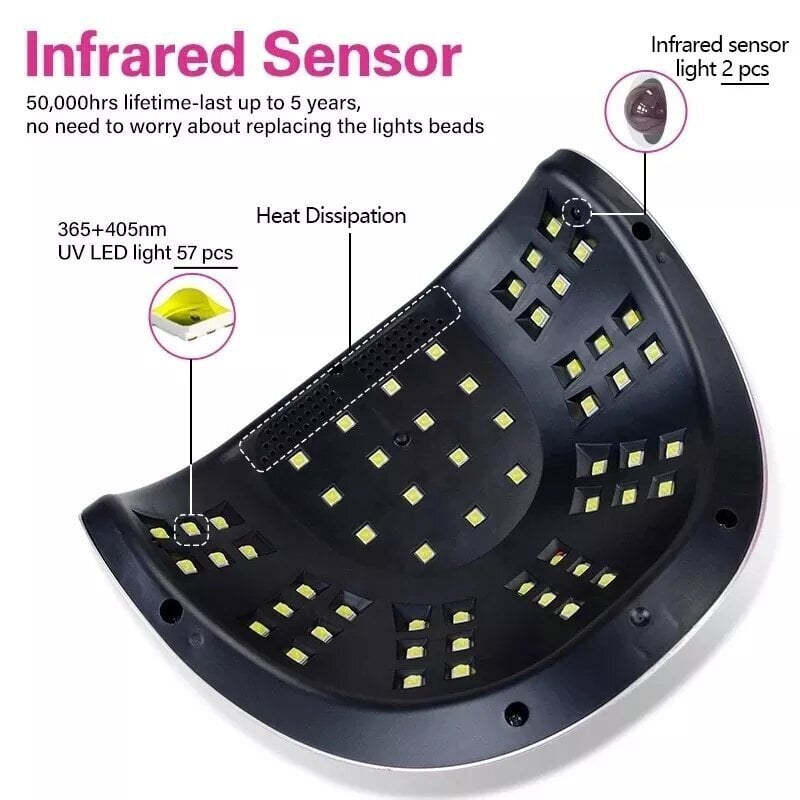 Sun C4 PLUS geelilakkauslamppu 57 UV/LED 256W hinta ja tiedot | Manikyyri ja pedikyyri | hobbyhall.fi